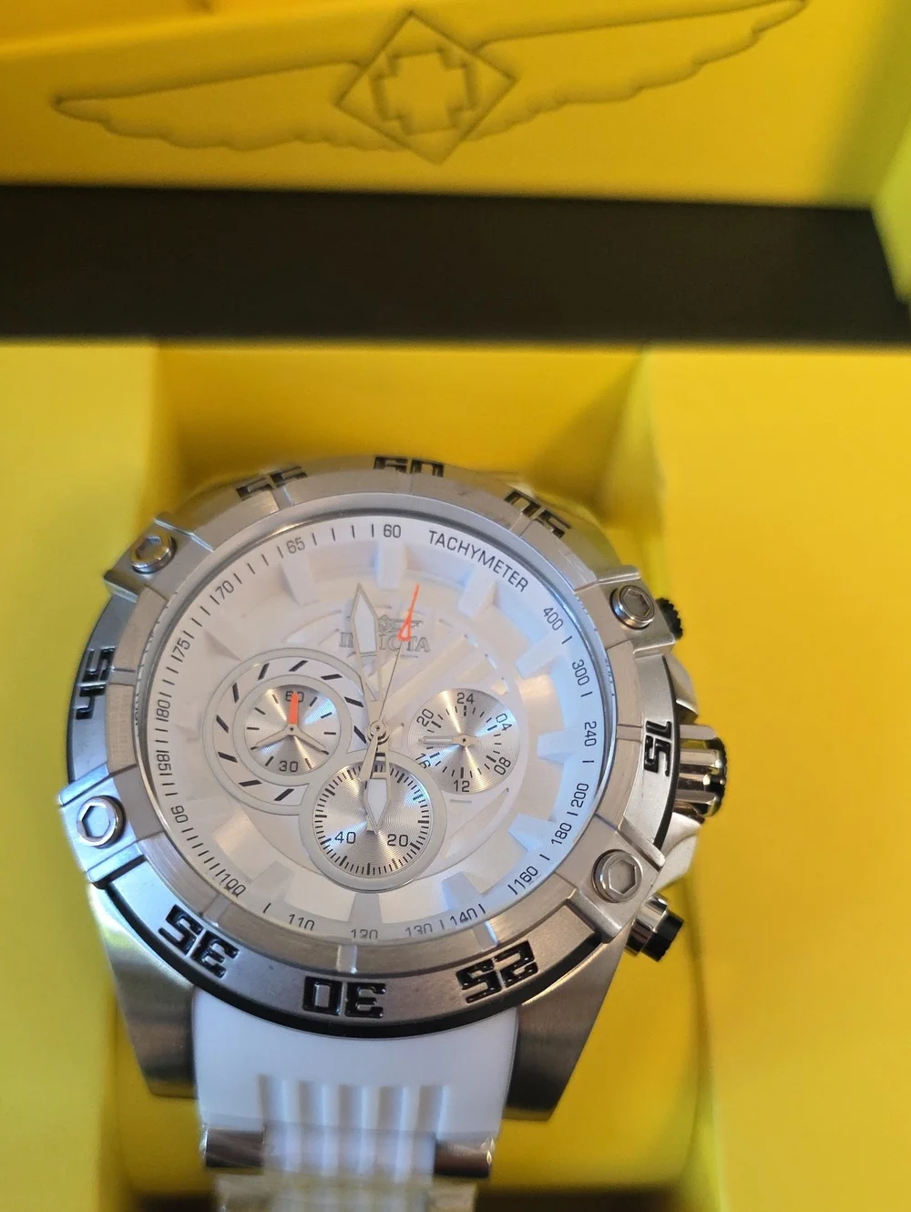 521.  Invicta Speedway Impulse Men's Watch - 52mm, White, Steel (51011)